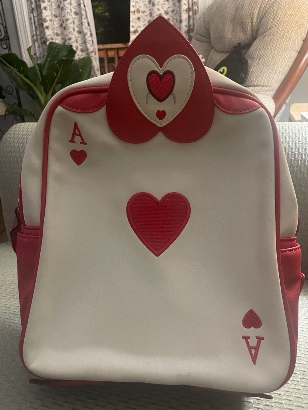 White and Red Ace of Hearts Alice in Wonderland Loungefly Bag